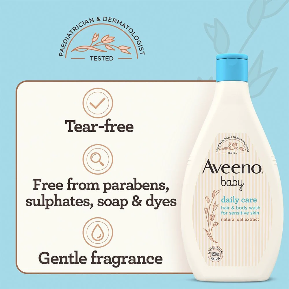 Aveeno Baby Daily Care Hair & Body Wash 400ml - Image 4