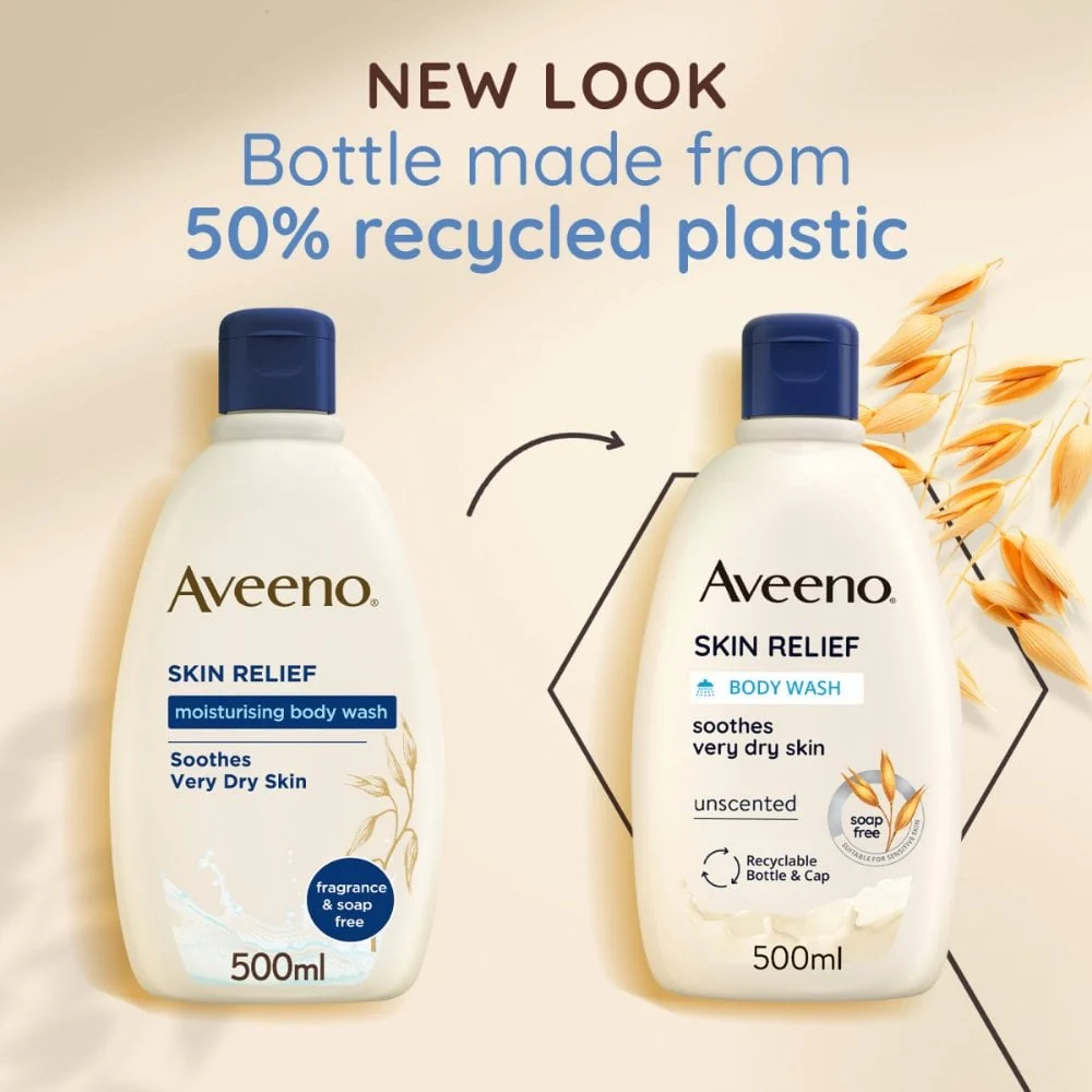 Aveeno Skin Relief Moisturising Body Wash 500ml - Image 3
