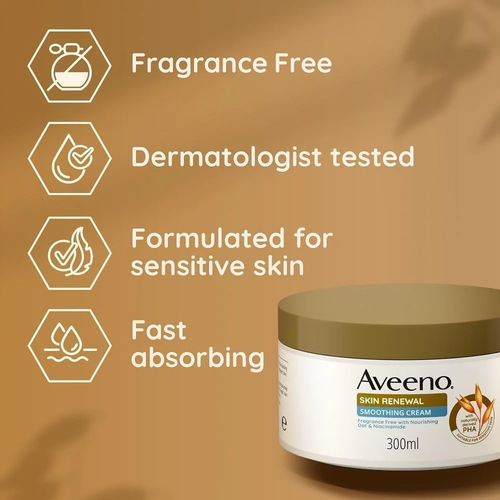 Aveeno Skin Renew Exfoliating Smoothing Cream 300ml - Image 6