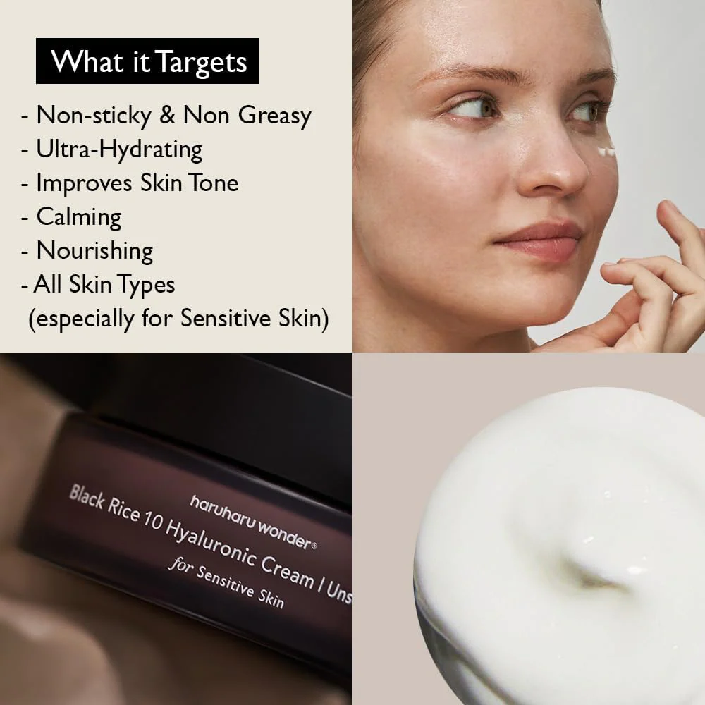 Haruharu Wonder Black Rice Hyaluronic Cream Unscented 50ml - Image 4