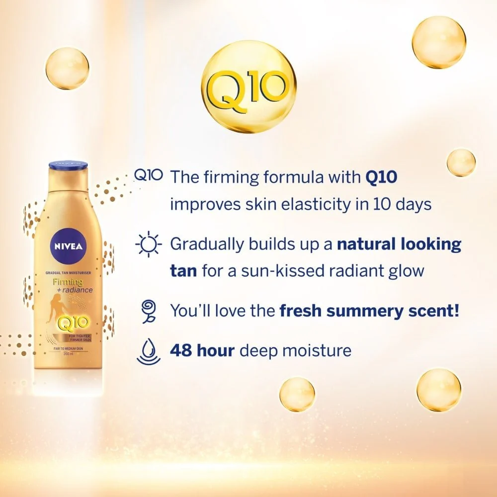Nivea Q10 Gradual Tan Firming Body Moisturiser 400ml - Image 4