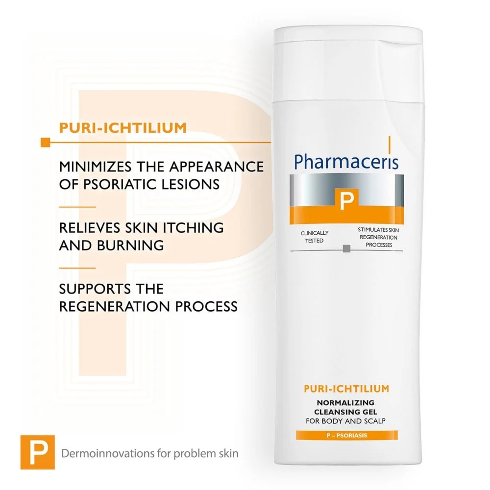 Pharmaceris P Puri-Ichtilium Normalising Cleansing Gel for Body & Scalp Psoriasis 250ml - Image 4